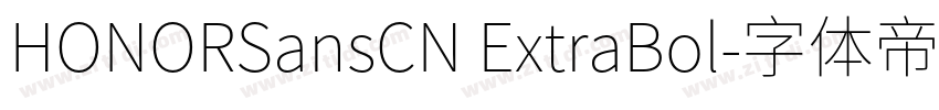 HONORSansCN ExtraBol字体转换